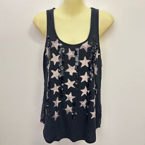 Express Black Sequin Tank Top